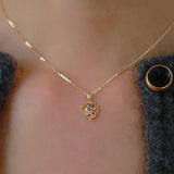 14k Zircon Mermaid Necklace 925 Sterling Silver Fairy
