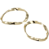 14k Gold-clad Copper Plated Twisted Wire Oval Geometric Circle Diy Jewelry