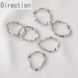 14k Gold-clad Copper Plated Twisted Wire Oval Geometric Circle Diy Jewelry