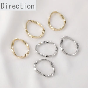 14k Gold-clad Copper Plated Twisted Wire Oval Geometric Circle Diy Jewelry