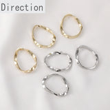 14k Gold-clad Copper Plated Twisted Wire Oval Geometric Circle Diy Jewelry