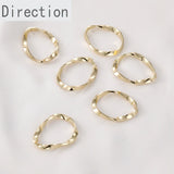 14k Gold-clad Copper Plated Twisted Wire Oval Geometric Circle Diy Jewelry