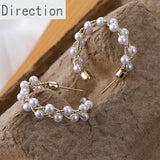 Gold & Copper C-shaped Pearl & Silver Earring DIY Kit