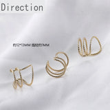 14k Gold-plated Copper-plated True C-type Ear Clip Split Flower