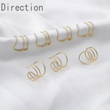 14k Gold-plated Copper-plated True C-type Ear Clip Split Flower