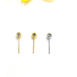 50pcs/lot Rubber Bead Ear Needle Silicone Regulating Beads Jewelry Material