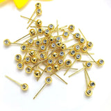 50pcs/lot Rubber Bead Ear Needle Silicone Regulating Beads Jewelry Material