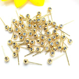 50pcs/lot Rubber Bead Ear Needle Silicone Regulating Beads Jewelry Material