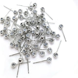 50pcs/lot Rubber Bead Ear Needle Silicone Regulating Beads Jewelry Material