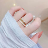 14k Plated Adjustable Pearl Rings Set - Elegant Feminine Gift