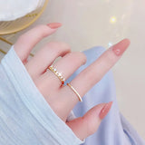 14k Plated Adjustable Pearl Rings Set - Elegant Feminine Gift