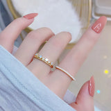 14k Plated Adjustable Pearl Rings Set - Elegant Feminine Gift