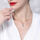 14k Moissanite Heart Pendant Wedding Necklace