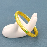 14k Yellow Enamel Hand Chain Bracelet Bangles Wedding Jewelry