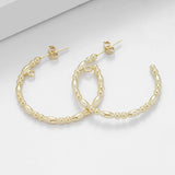 14k Yellow Twisted Small Hoop Earrings for Girls Women