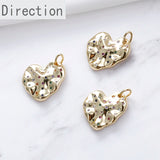 14k Baroque Peach Heart Pendant DIY Necklace Bracelet Material