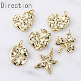 14k Baroque Peach Heart Pendant DIY Necklace Bracelet Material