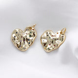 14k Baroque Peach Heart Pendant DIY Necklace Bracelet Material
