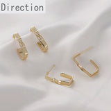 14k Color-Preserving Hollow LOVE U-Shaped Earrings DIY Jewelry Accessories