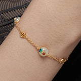 14k Charm Bracelets & Bangle For Women Girls Birthday Wedding Party