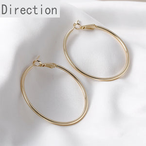 14k Gold-Clad Circle Earrings DIY Accessory 1pair