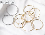 14k Gold-Clad Circle Earrings DIY Accessory 1pair