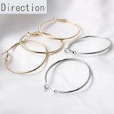 14k Gold-Clad Circle Earrings DIY Accessory 1pair