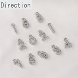 14k Gold-Clad Numbers 0-9 & Copper Zircon Pendant DIY Accessory