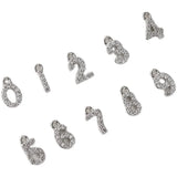 14k Gold-Clad Numbers 0-9 & Copper Zircon Pendant DIY Accessory