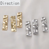 14k Gold-Clad Texture Concave-Convex Pendant DIY Accessories