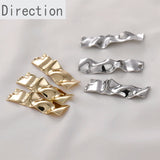 14k Gold-Clad Texture Concave-Convex Pendant DIY Accessories