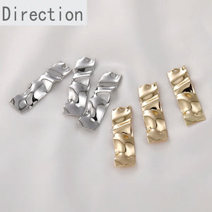 14k Gold-Clad Texture Concave-Convex Pendant DIY Accessories