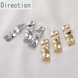 14k Gold-Clad Texture Concave-Convex Pendant DIY Accessories