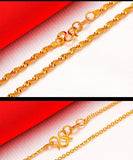14k Chain Necklace For Woman - Water Wave O Choker Chain