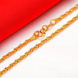 14k Chain Necklace For Woman - Water Wave O Choker Chain