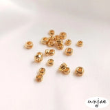 14k Cross-Cut Flower Beads DIY Bracelet Jewelry Spacer Wheel Loose Beads