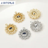 14k Devil's Eye Zircon Pendant DIY Jewelry Set