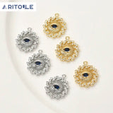 14k Devil's Eye Zircon Pendant DIY Jewelry Set
