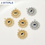 14k Devil's Eye Zircon Pendant DIY Jewelry Set