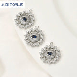 14k Devil's Eye Zircon Pendant DIY Jewelry Set