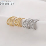 14k Hollow Retro C-Shaped Earrings DIY Jewelry Accessories 2PCS