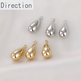 Silver Teardrop Pendant for DIY Ear Jewelry
