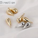 Silver Teardrop Pendant for DIY Ear Jewelry