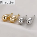 Silver Teardrop Pendant for DIY Ear Jewelry