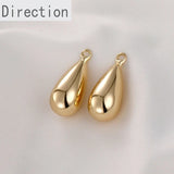 Silver Teardrop Pendant for DIY Ear Jewelry