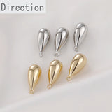 Silver Teardrop Pendant for DIY Ear Jewelry