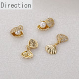 14k Pearl Micro-Inlaid Zircon Shell Pendant