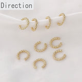 14k Retro Mini Peas Bead Ear Clip, No Piercing Needed