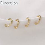 14k Retro Mini Peas Bead Ear Clip, No Piercing Needed