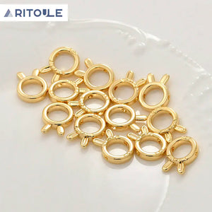 14k Rabbit Ear Ferrule Bead Set for DIY Jewelry Making